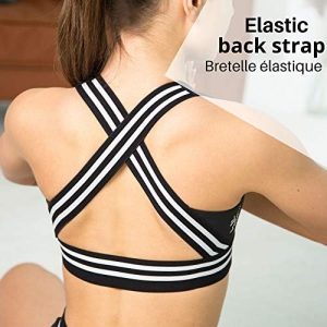 brassière sport femme maintien fort soutien gorge sport running, yoga, pilates confortable et respirant, design français